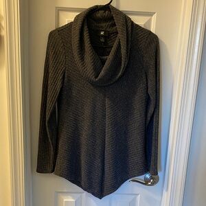 Iz Byer Charcoal Cowl Neck Sweater